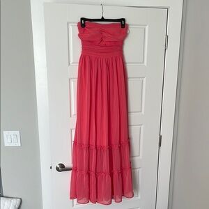 Elegant Pink Strapless Dress